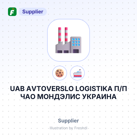 UAB AVTOVERSLO LOGISTIKA П/П ЧАО МОНДЭЛИС УКРАИНА – summary card, no photo uploaded yet