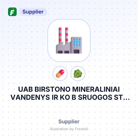 UAB BIRSTONO MINERALINIAI VANDENYS IR KO B SRUOGOS STR 7 LT – summary card, no photo uploaded yet
