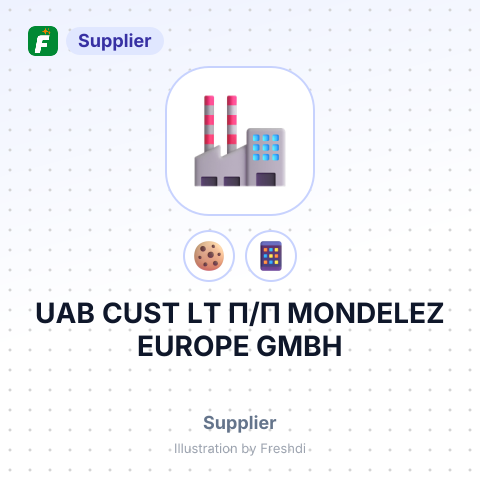 UAB CUST LT П/П MONDELEZ EUROPE GMBH – summary card, no photo uploaded yet