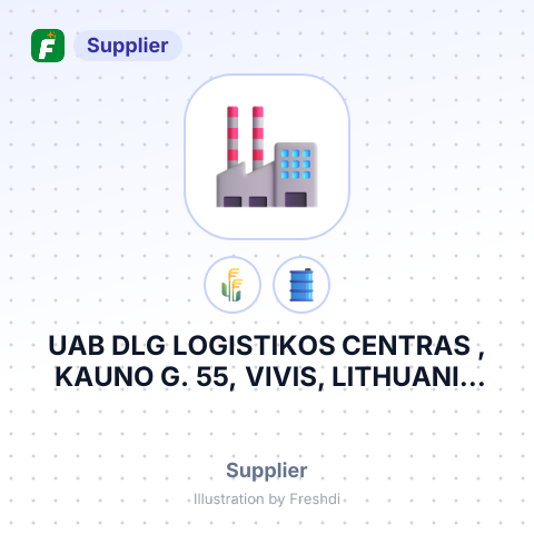 UAB DLG LOGISTIKOS CENTRAS , KAUNO G. 55, VIVIS, LITHUANIA ПО ПОРУЧЕНИЮ ARGINI TRADING SARL – summary card, no photo uploaded yet