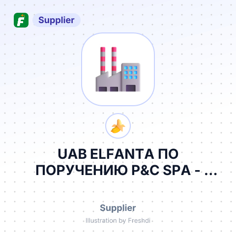 UAB ELFANTA ПО ПОРУЧЕНИЮ P&C SPA – summary card, no photo uploaded yet