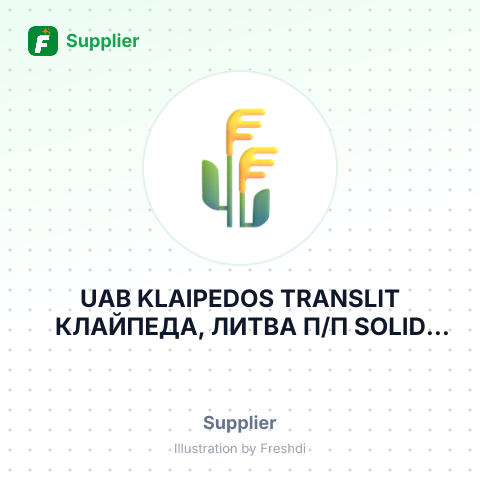 UAB KLAIPEDOS TRANSLIT КЛАЙПЕДА, ЛИТВА П/П SOLID TRADE SP. Z.O.O – summary card, no photo uploaded yet