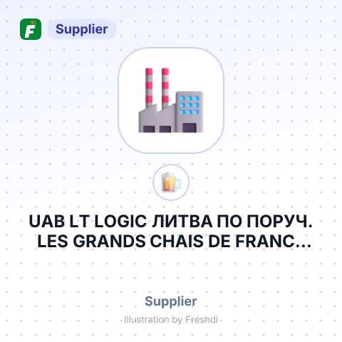 UAB LT LOGIC ЛИТВА ПО ПОРУЧ. LES GRANDS CHAIS DE FRANCE SAS – summary card, no photo uploaded yet