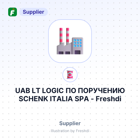 UAB LT LOGIC ПО ПОРУЧЕНИЮ SCHENK ITALIA SPA – summary card, no photo uploaded yet