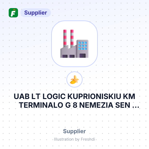 UAB LT LOGIC KUPRIONISKIU KM TERMINALO G 8 NEMEZIA SEN VILNIUS REG LITHUANIA П/П IMPEXIA SKANDINAVIA AB – summary card, no photo uploaded yet