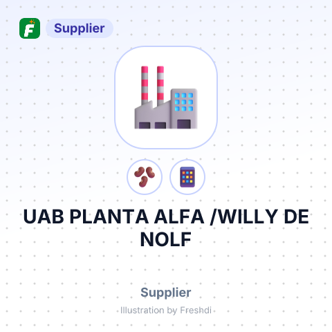 UAB PLANTA ALFA /WILLY DE NOLF – summary card, no photo uploaded yet