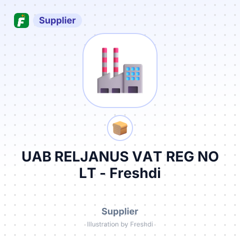 UAB RELJANUS VAT REG NO LT – summary card, no photo uploaded yet