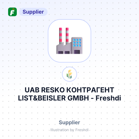 UAB RESKO КОНТРАГЕНТ LIST&BEISLER GMBH – summary card, no photo uploaded yet