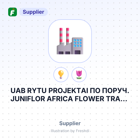 UAB RYTU PROJEKTAI ПО ПОРУЧ. JUNIFLOR AFRICA FLOWER TRADE PYT LTD – summary card, no photo uploaded yet