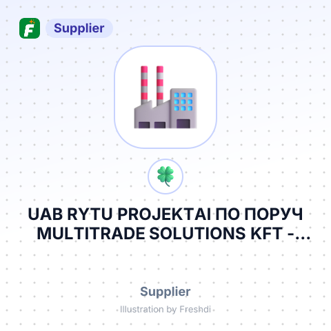 UAB RYTU PROJEKTAI ПО ПОРУЧ MULTITRADE SOLUTIONS KFT – summary card, no photo uploaded yet