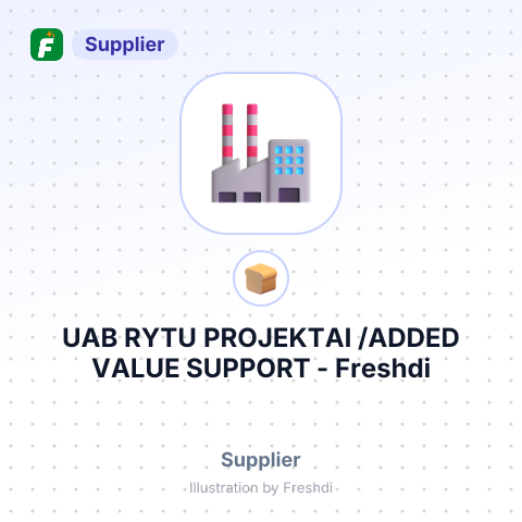 UAB RYTU PROJEKTAI /ADDED VALUE SUPPORT – summary card, no photo uploaded yet