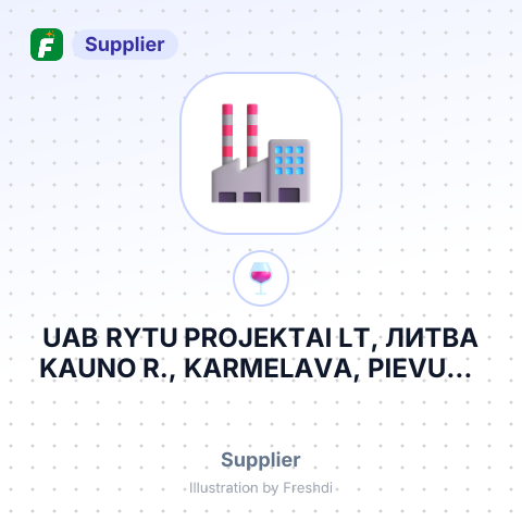 UAB RYTU PROJEKTAI LT, ЛИТВА KAUNO R., KARMELAVA, PIEVUG 1 П/П FC UNEX TASHKENT LLC – summary card, no photo uploaded yet