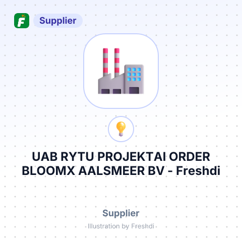 UAB RYTU PROJEKTAI ORDER BLOOMX AALSMEER BV – summary card, no photo uploaded yet