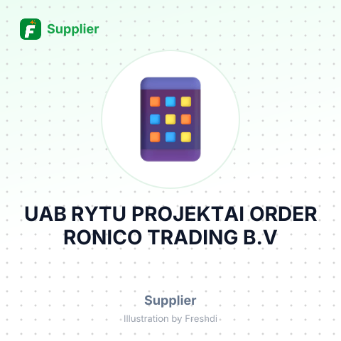 UAB RYTU PROJEKTAI ORDER RONICO TRADING B.V – summary card, no photo uploaded yet