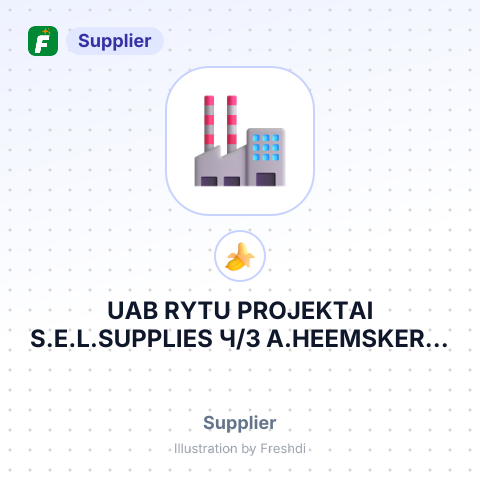 UAB RYTU PROJEKTAI S.E.L.SUPPLIES Ч/З A.HEEMSKERK, – summary card, no photo uploaded yet