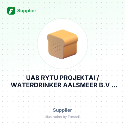 UAB RYTU PROJEKTAI /WATERDRINKER AALSMEER B.V – summary card, no photo uploaded yet