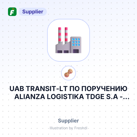 UAB TRANSIT-LT ПО ПОРУЧЕНИЮ ALIANZA LOGISTIKA TDGE S.A – summary card, no photo uploaded yet