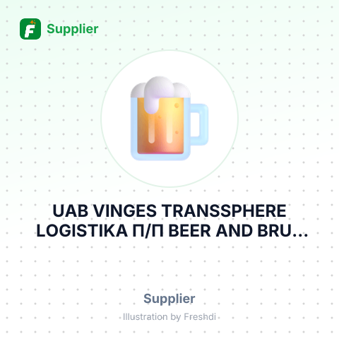 UAB VINGES TRANSSPHERE LOGISTIKA П/П BEER AND BRUT LLC – summary card, no photo uploaded yet