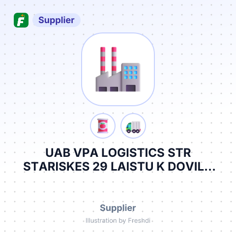 UAB VPA LOGISTICS STR STARISKES 29 LAISTU K DOVILU SEN KLAIPEDA LITHUANIA – summary card, no photo uploaded yet