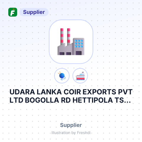 UDARA LANKA COIR EXPORTS PVT LTD BOGOLLA RD HETTIPOLA TSO- EREG DDC RMU ORDER – summary card, no photo uploaded yet