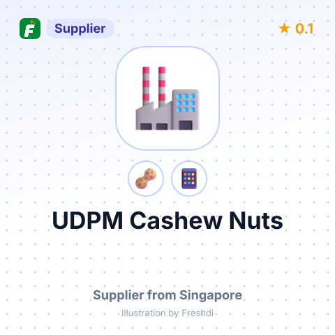 UDPM Cashew Nuts  – summary card, no photo uploaded yet