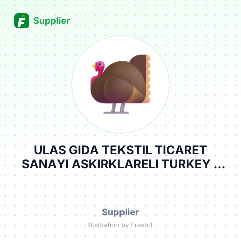 ULAS GIDA TEKSTIL TICARET SANAYI ASKIRKLARELI TURKEY – summary card, no photo uploaded yet