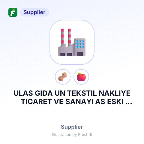 ULAS GIDA UN TEKSTIL NAKLIYE TICARET VE SANAYI AS ESKI INSTANBUL CAD BUYUKKARISTIRAN LULEBURGAZ KIRKLARELI ,T – summary card, no photo uploaded yet