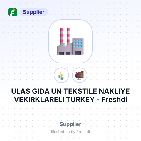 ULAS GIDA UN TEKSTILE NAKLIYE VEKIRKLARELI TURKEY – summary card, no photo uploaded yet