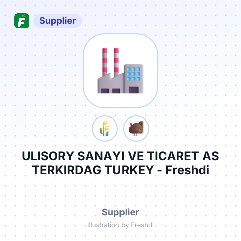 ULISORY SANAYI VE TICARET AS TERKIRDAG TURKEY – summary card, no photo uploaded yet