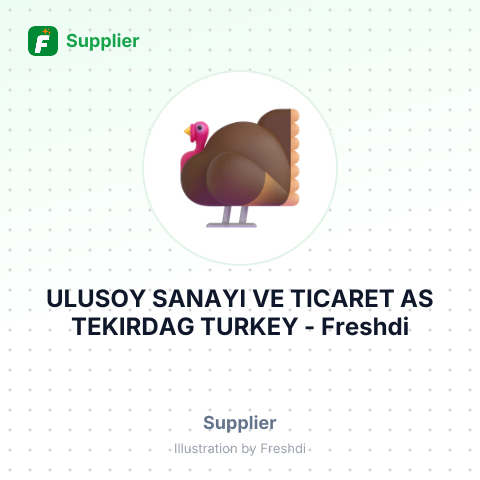 ULUSOY SANAYI VE TICARET AS TEKIRDAG TURKEY – summary card, no photo uploaded yet