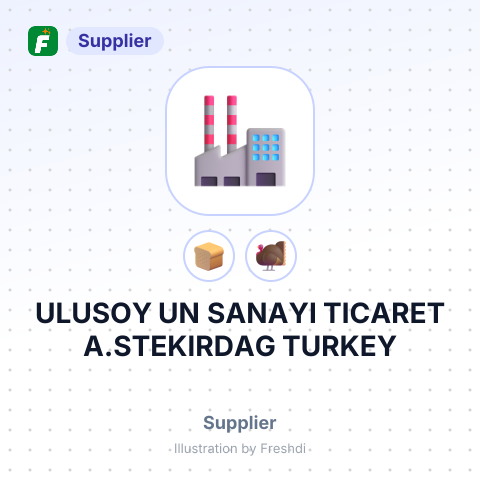 ULUSOY UN SANAYI TICARET A.STEKIRDAG TURKEY – summary card, no photo uploaded yet