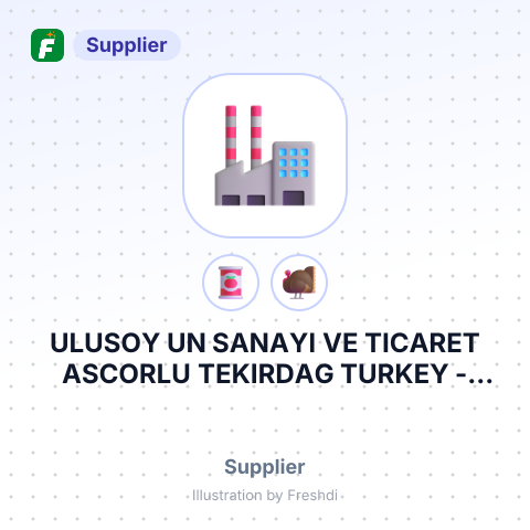 ULUSOY UN SANAYI VE TICARET ASCORLU TEKIRDAG TURKEY – summary card, no photo uploaded yet