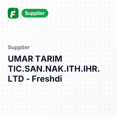 UMAR TARIM TIC.SAN.NAK.ITH.IHR. LTD – summary card, no photo uploaded yet