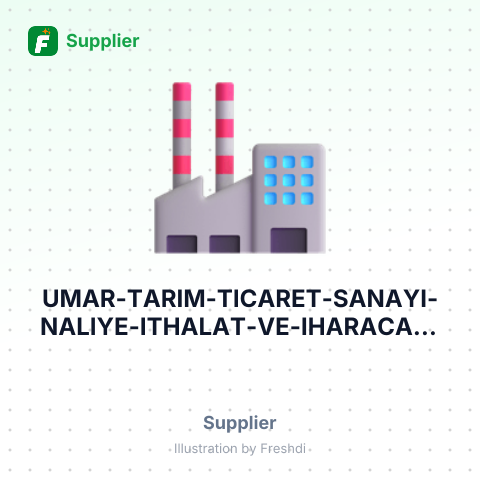 UMAR TARIM TICARET SANAYI NALIYE ITHALAT VE IHARACAT LIMITED – summary card, no photo uploaded yet
