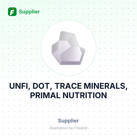 UNFI, DOT, TRACE MINERALS, PRIMAL NUTRITION – summary card, no photo uploaded yet