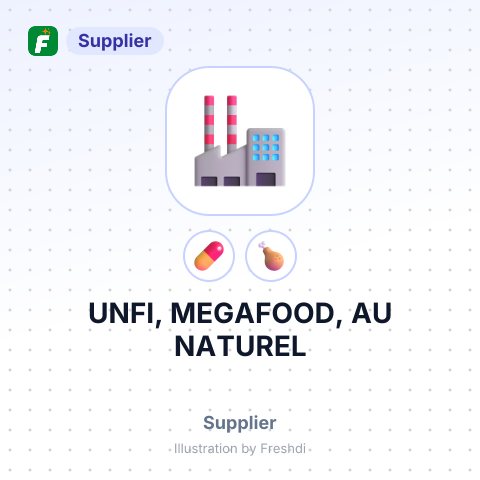 UNFI, MEGAFOOD, AU NATUREL – summary card, no photo uploaded yet