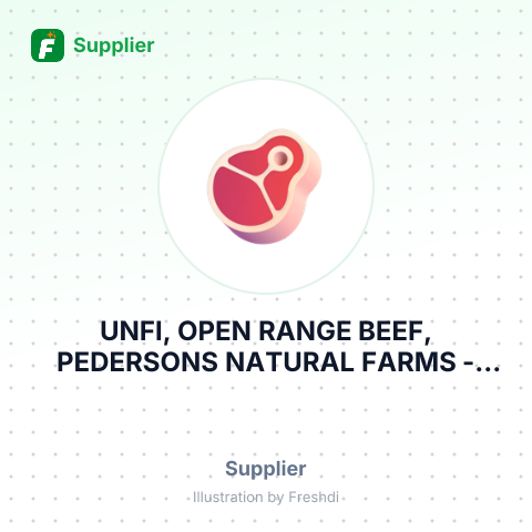 UNFI, OPEN RANGE BEEF, PEDERSONS NATURAL FARMS – summary card, no photo uploaded yet