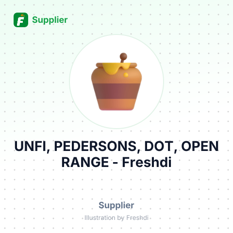UNFI, PEDERSONS, DOT, OPEN RANGE – summary card, no photo uploaded yet