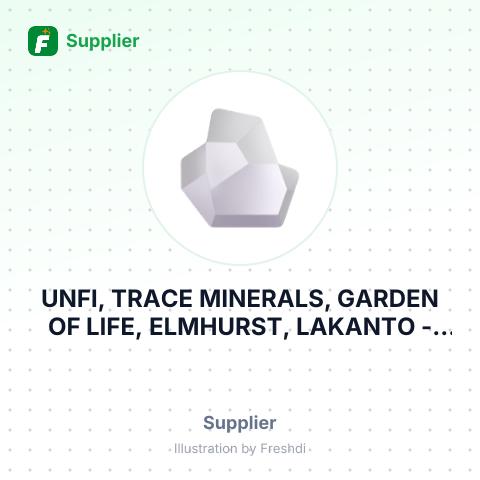 UNFI, TRACE MINERALS, GARDEN OF LIFE, ELMHURST, LAKANTO – summary card, no photo uploaded yet