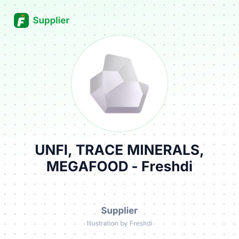 UNFI, TRACE MINERALS, MEGAFOOD – summary card, no photo uploaded yet