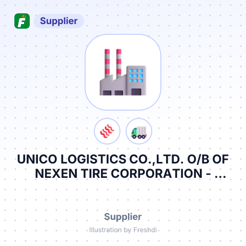 UNICO LOGISTICS CO.,LTD. O/B OF NEXEN TIRE CORPORATION – summary card, no photo uploaded yet
