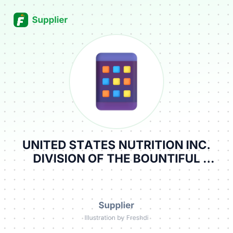 UNITED STATES NUTRITION INC. DIVISION OF THE BOUNTIFUL COMPANY – summary card, no photo uploaded yet