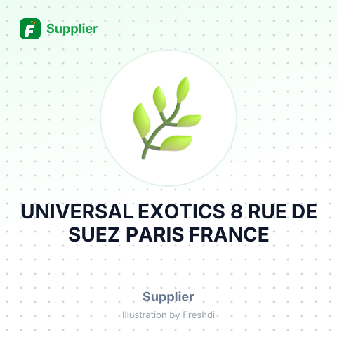 UNIVERSAL EXOTICS 8 RUE DE SUEZ PARIS FRANCE – summary card, no photo uploaded yet