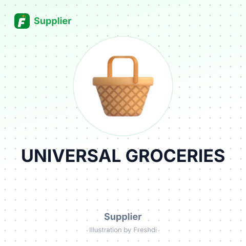 UNIVERSAL GROCERIES – summary card, no photo uploaded yet