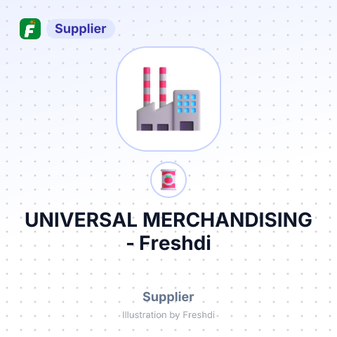 UNIVERSAL MERCHANDISING – summary card, no photo uploaded yet