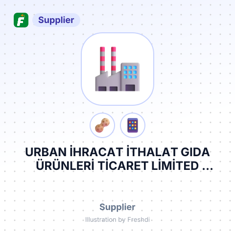 URBAN İHRACAT İTHALAT GIDA ÜRÜNLERİ TİCARET LİMİTED ŞİRKETİ – summary card, no photo uploaded yet