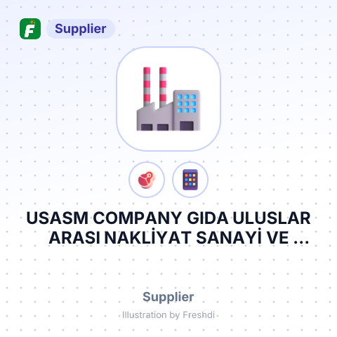 USASM COMPANY GIDA ULUSLAR ARASI NAKLİYAT SANAYİ VE TİCARET LİMİTED ŞİRKETİ – summary card, no photo uploaded yet