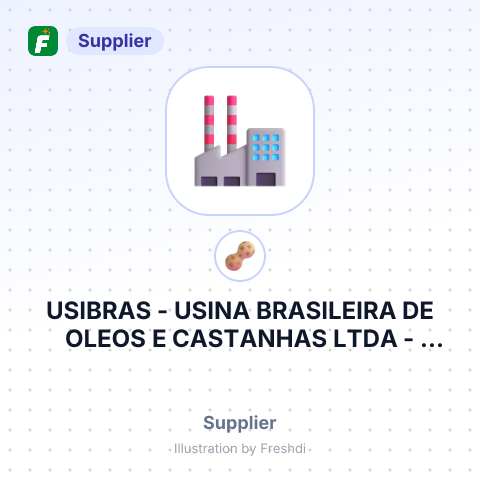 USIBRAS - USINA BRASILEIRA DE OLEOS E CASTANHAS LTDA – summary card, no photo uploaded yet