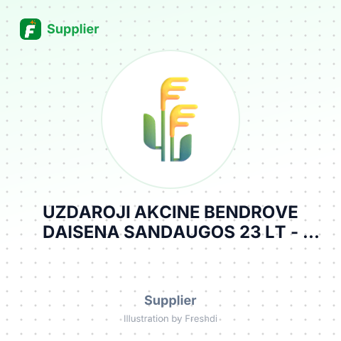 UZDAROJI AKCINE BENDROVE DAISENA SANDAUGOS 23 LT – summary card, no photo uploaded yet