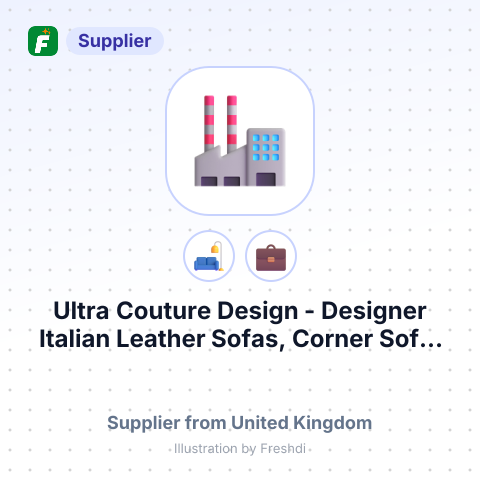 Ultra Couture Design - Designer Italian Leather Sofas, Corner Sofa, Leaher Sofa, Leather Settee – summary card, no photo uploaded yet